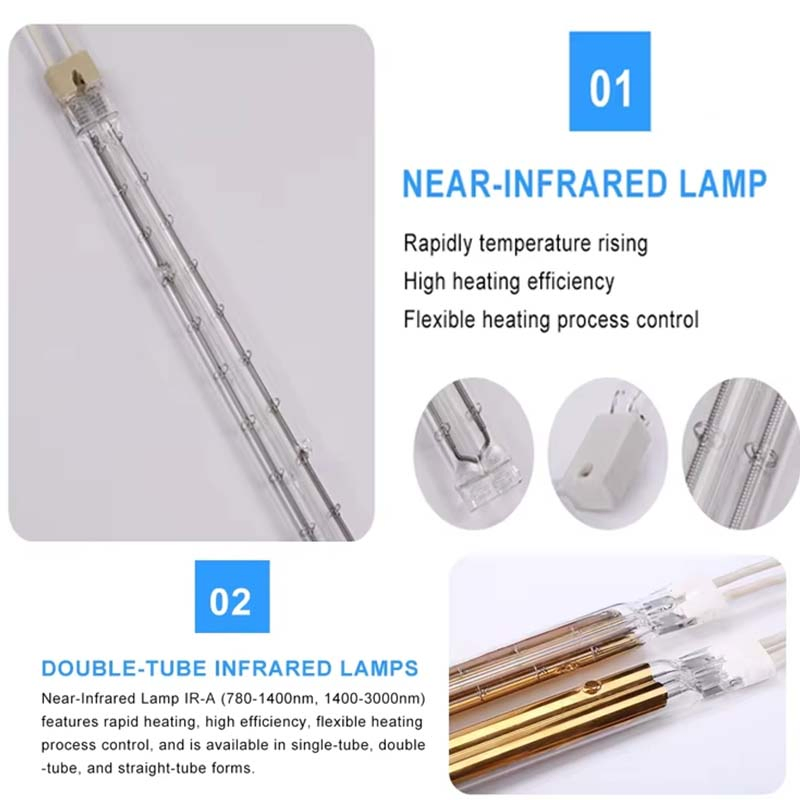 Infrared Double Tube Lamp Heating Pipe Lamp for Industrial Heating