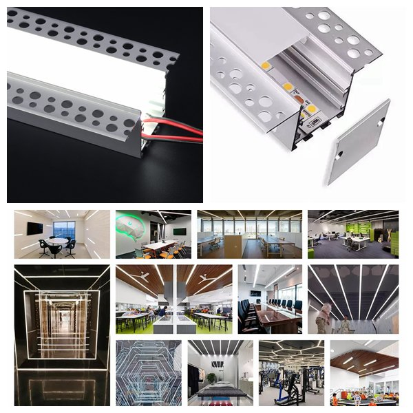 75mm*35mm &nbsp;Precise Dimming Drywall Plaster Linear Light Trough to Meet Different Needs