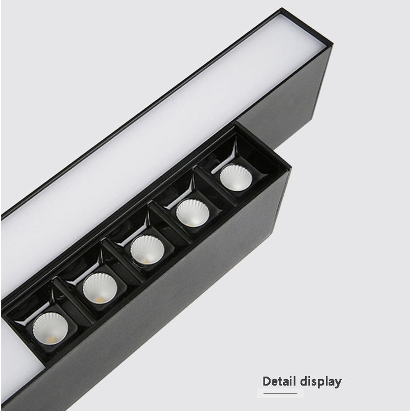 Modern Anti-Glare Linear Pendant Light: Minimalist LED Hanging Office Fixture