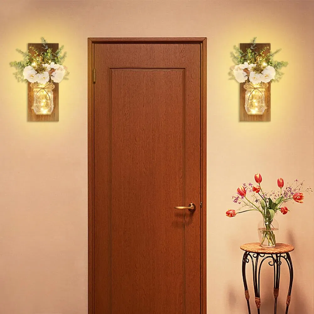 Fairy Lights and White Peony, Christmas Decoration
