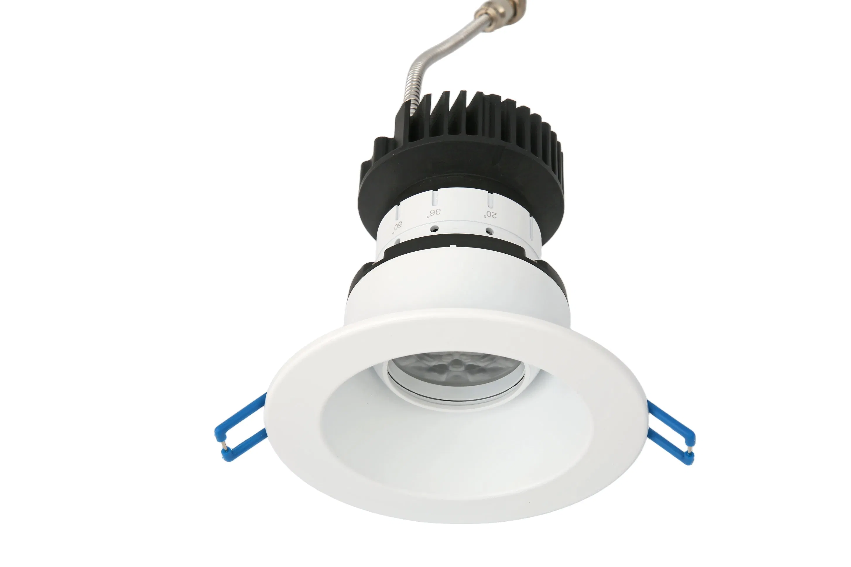 2025 LED COB Directional 4inch Round Gimbal Down Lights Recessed Ceiling Can Lights Factory Price Low Glare Dimmable Smart Rgbcw IP54 Ledil Lens Interchangeable