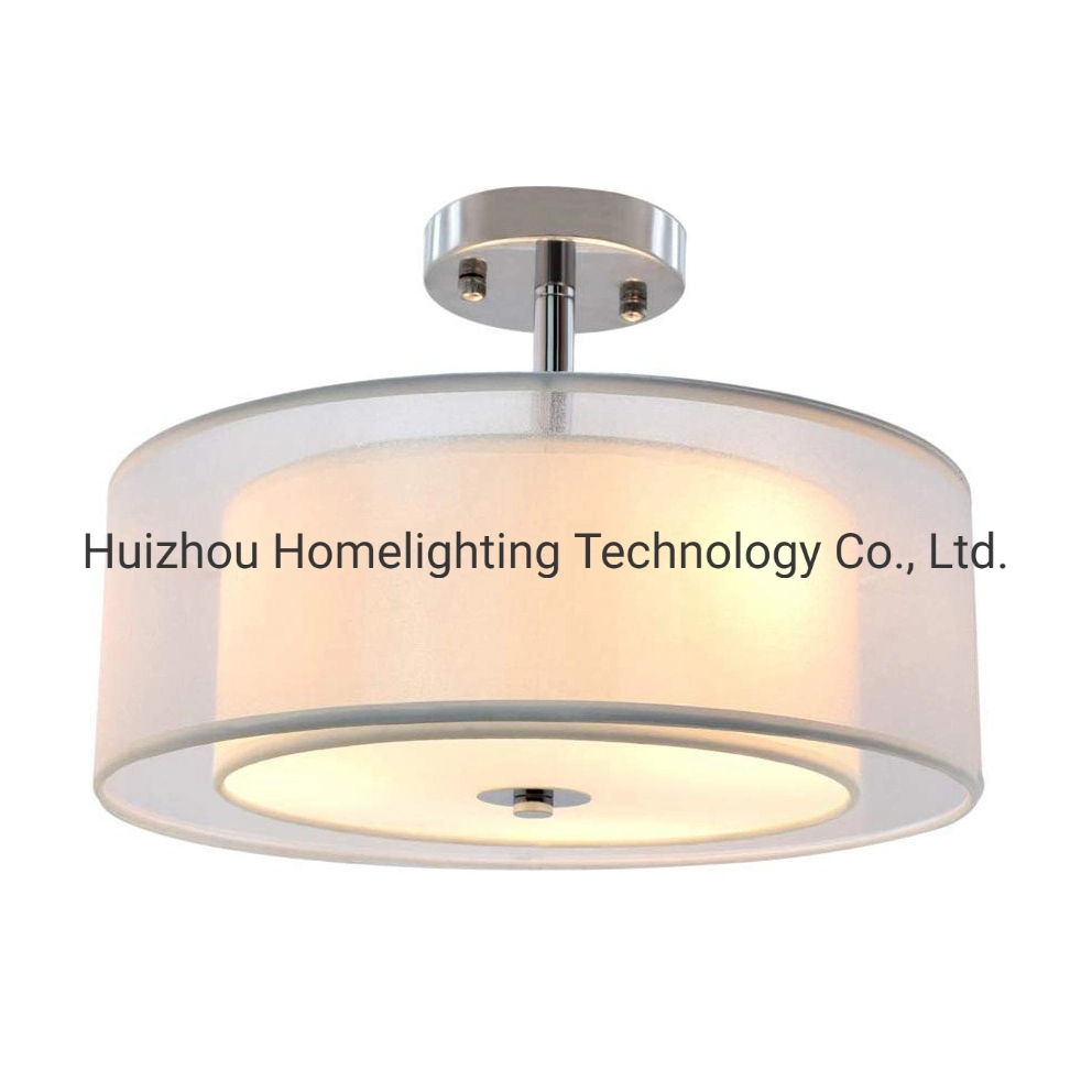 Jlc-Fs15 Modern 2-Tier Semi Flush Mount Lighting Fixture Ceiling Light for Bedroom