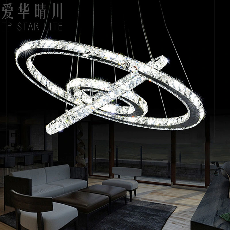 Tpstar Lighting Home Decoration LED Modern Luxury Crystal Large Hotel Lamp Chandelier