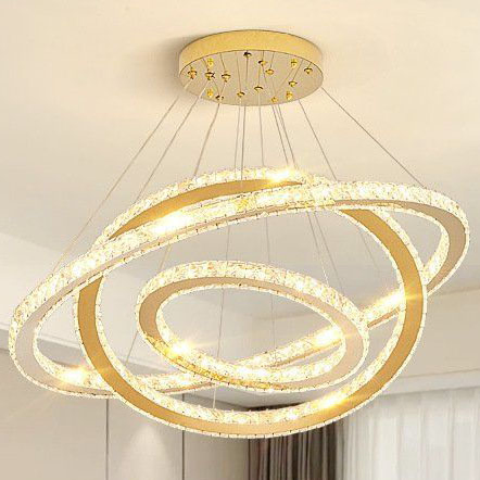 Modern Luxury French Round Gold LED Pendant Light Staircase Long Ceiling Chandelier Lighting K9 Crystal Chandelier (ZY-QS-1033)