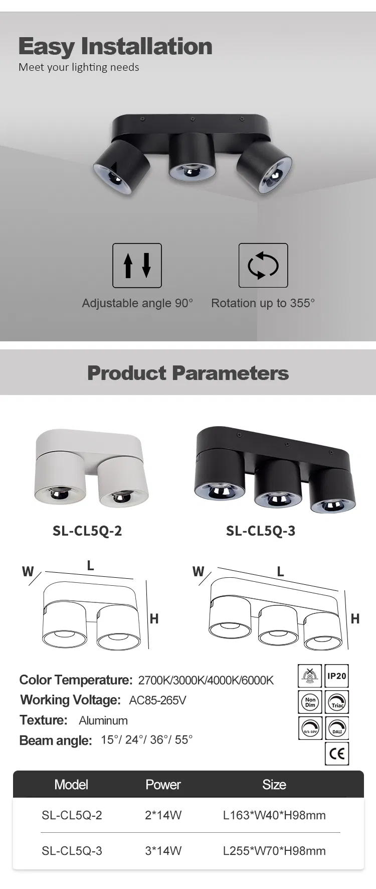 Indoor LED Ceiling Spotlight