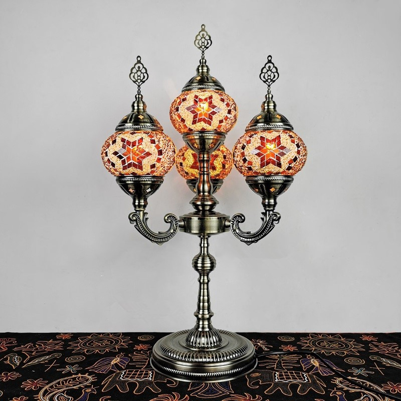 Mediterranean Style Art Deco Turkish Mosaic Table Lamp Restaurant Table Light (WH-VTB-15)