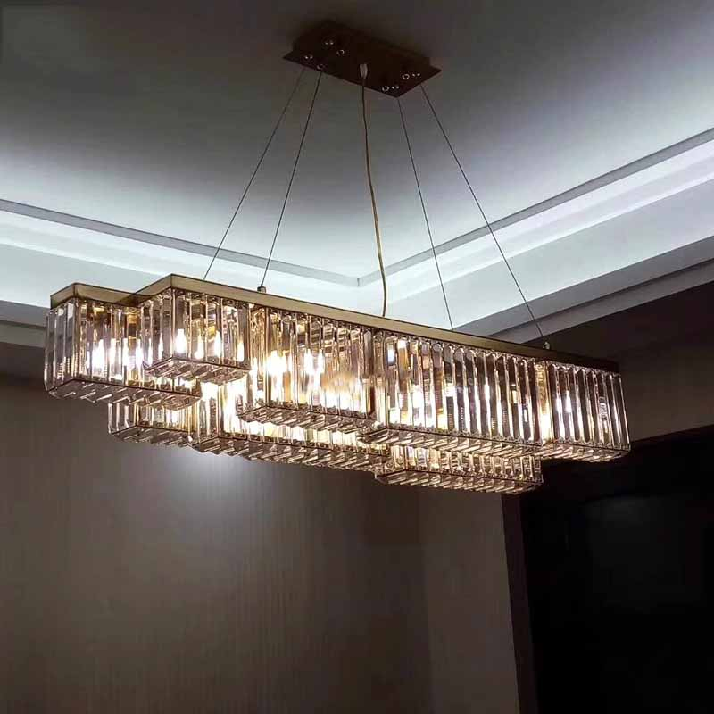 Modern Luxury Large Round Chandelier Restaurant Living Room Hotel Lobby Crystal Custom Engineering Chandelier