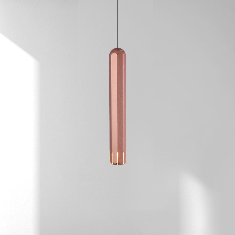 New Design Minimalist Linear Tube LED Pendant Lamp for Restaurant Kitchen Colored Decorative Pendant Light (ZY-D074)