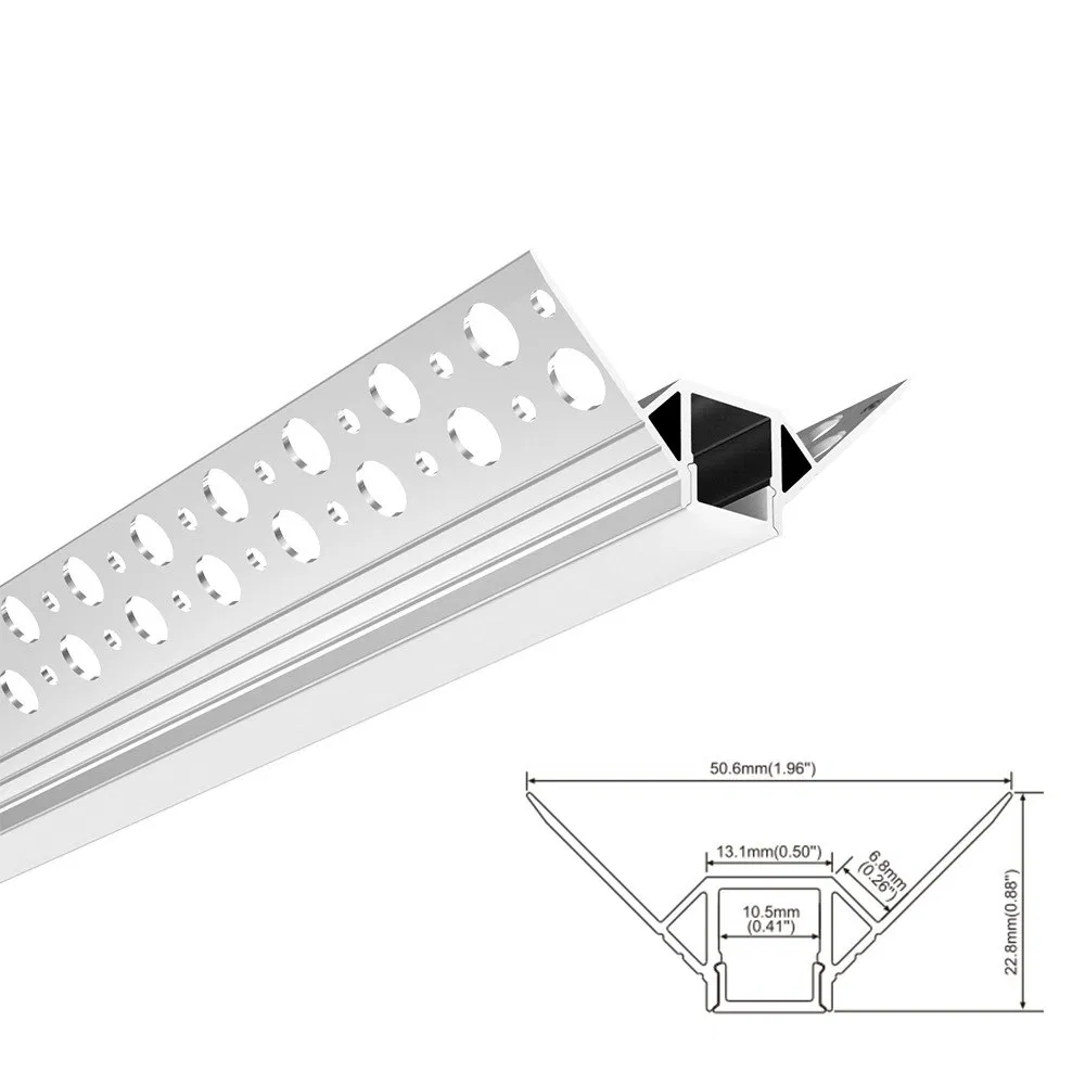 12W/M Male Angle Aluminum Profile Embedded Wire Bar Light Super Narrow Type