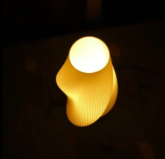 Art Deco 3D Printed Table Lamp for Bedroom Ambiance