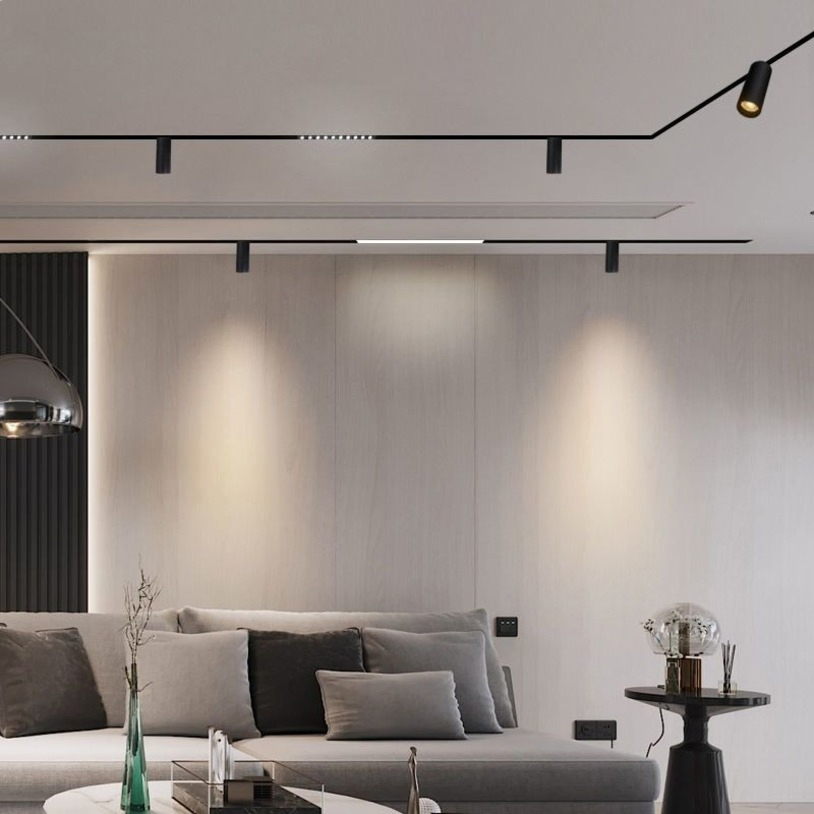 Sleek Magnetic Track Lighting Solution for Modern Interiors