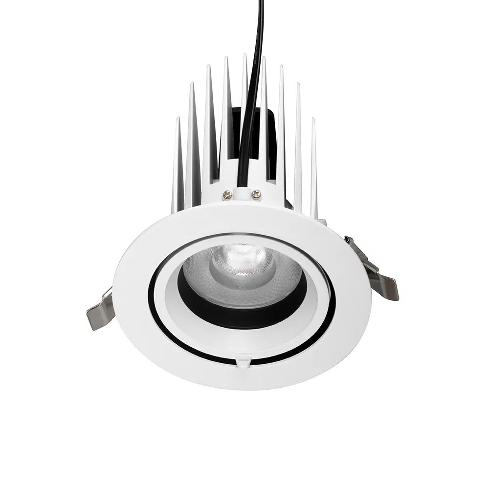 IP44 Deep Recessed Design Anti Glare Downlight 360 Degrees Rotatable Gimbal Downlight