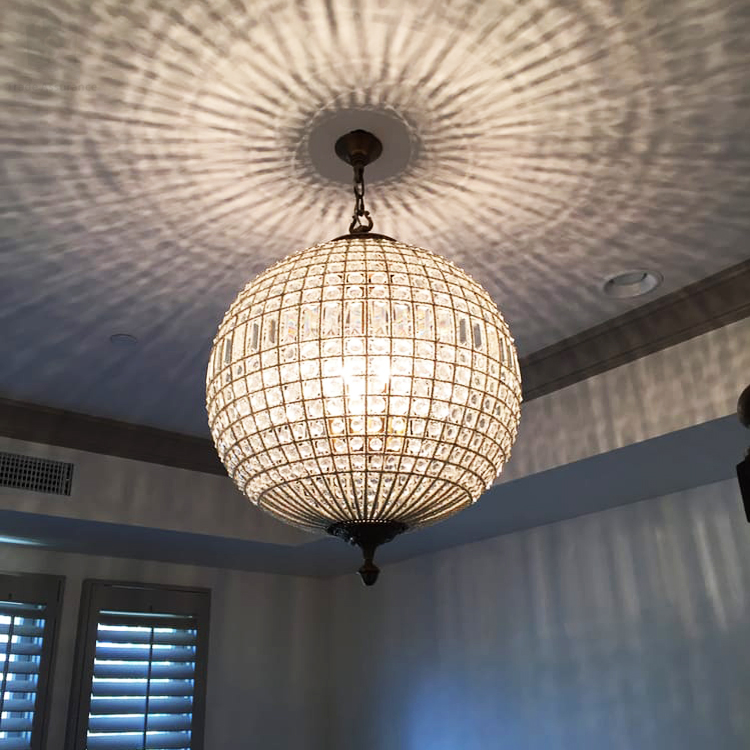 Modern Luxury Crystal Ball Bedroom Lighting Minimal Designer Custom LED Chandelier for Living Room