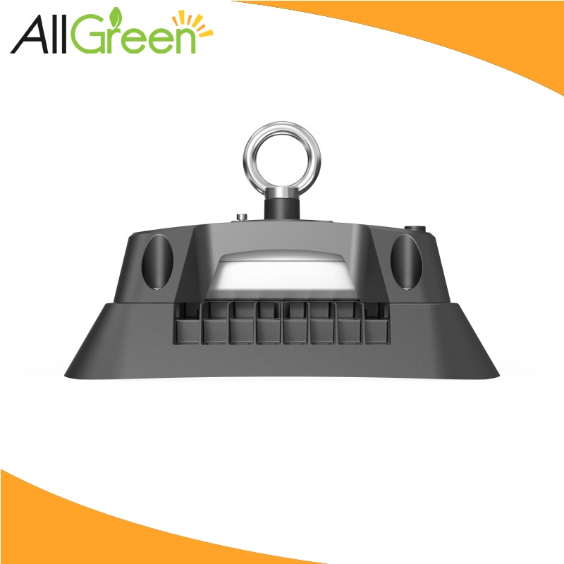 Allgreen 100W-200W LED High Bay Lighting Agub06 Pipe Cable Clam 200W Industrial Aluminum LED UFO High Bay Lights Lighting for Emergency Warehouse Light
