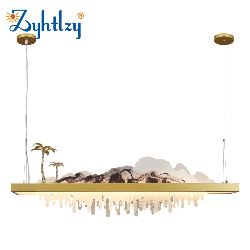 Minimalist Modern Long Shape Hanging Ceiling Chandelier Lamps Originality LED Linear Office Decorative Restaurant Pendant Light (ZY-XZ029)