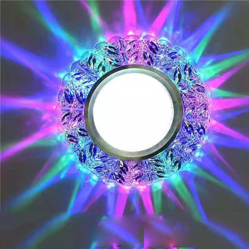 Crystal LED Ceiling Light Fixture Modern Pendant Lamp Semi Flush Mount Crystal Ceiling Lighting for Hallway Staircase Staircase Kitchen Bedroom Dining Room