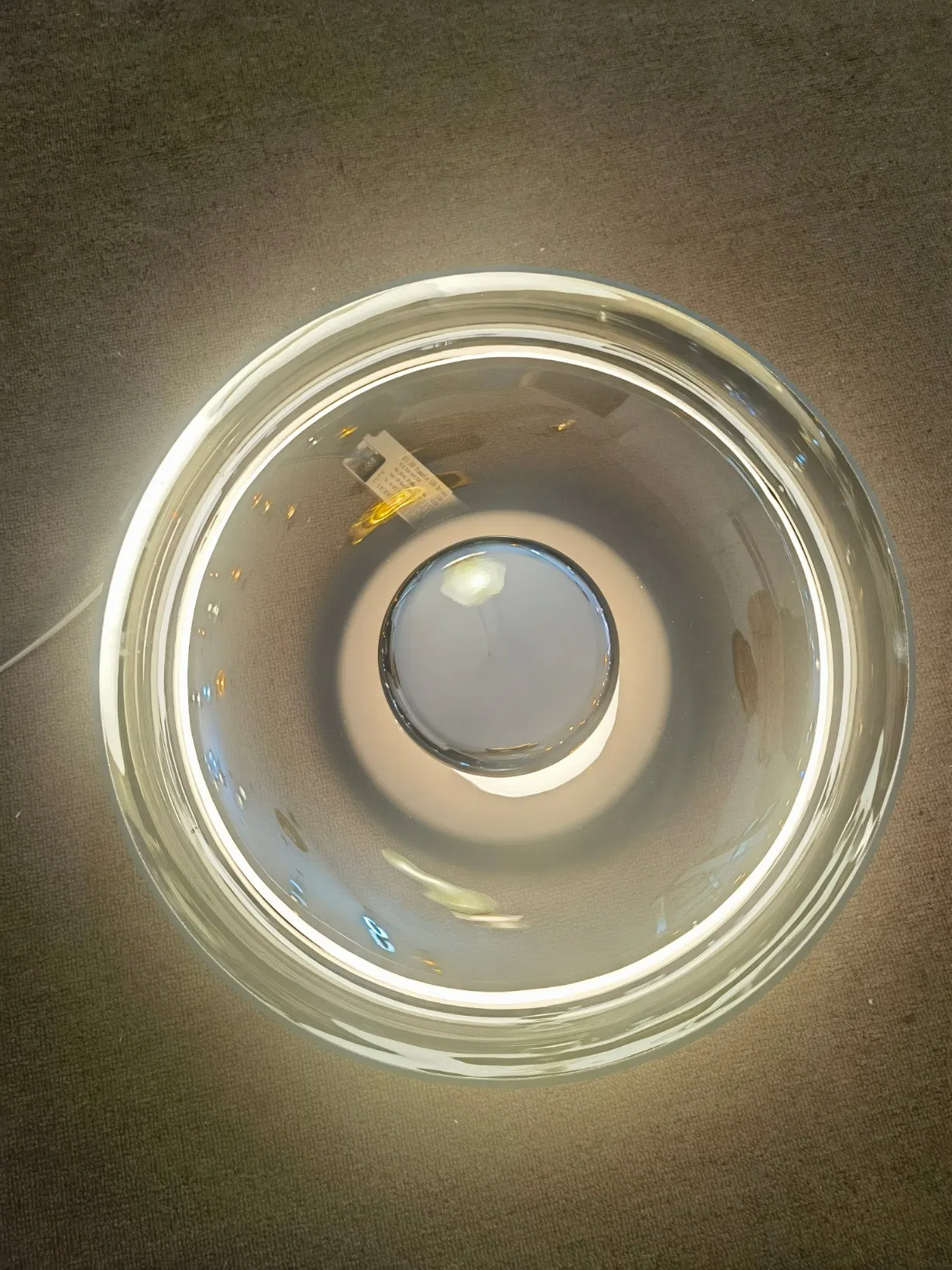 Marine Cruise Ship Oceanview Room Inside Room Suite Flush Mount Smoke Glass Ceiling Light Fixture Designer Luxury Lighting Ceiling Lamps for Bedroom