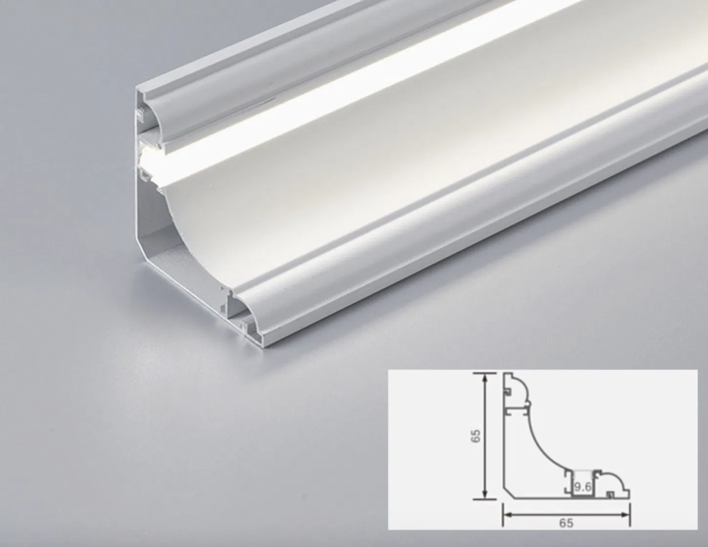 Plaster Line Light Without Slotting Ceiling Free Wall Corner Top Corner Line Light Slot Shady Corner LED Linear Light