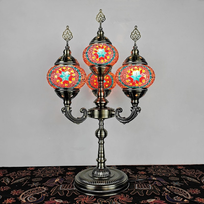 Mediterranean Style Art Deco Turkish Mosaic Table Lamp Restaurant Table Light (WH-VTB-15)
