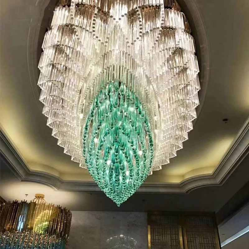 High Quality Post-Modern Villa House Hold Stand Wedding Decor Chrome and crystal Modern Luxury Iron OEM ODM Service Chandelier
