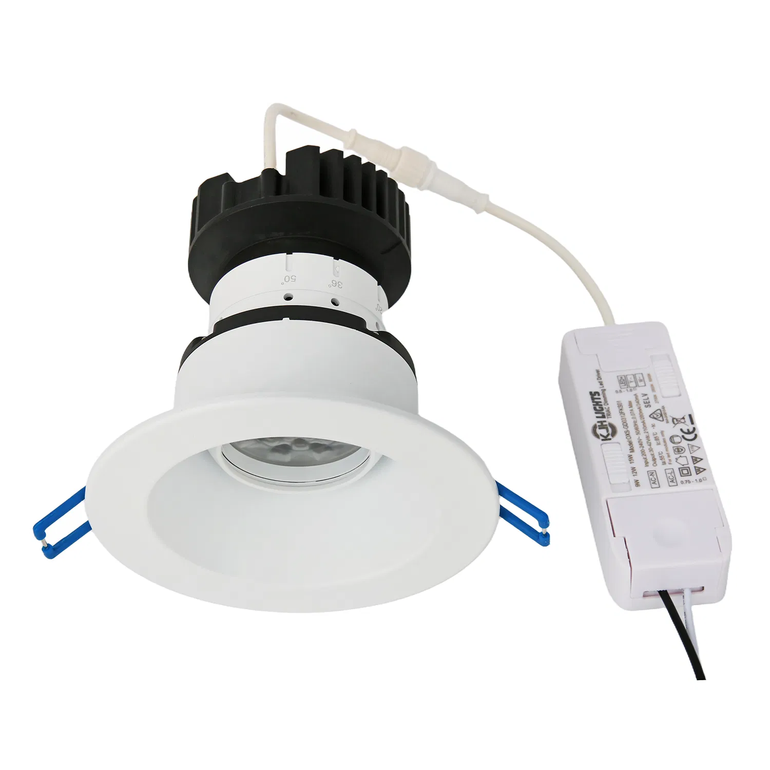 2025 LED COB Directional 4inch Round Gimbal Down Lights Recessed Ceiling Can Lights Factory Price Low Glare Dimmable Smart Rgbcw IP54 Ledil Lens Interchangeable