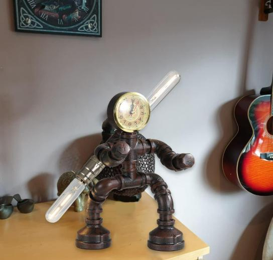 Industrial Retro Desk Lamps Eye Protection Reading Lamp Wrought Iron Pipe Lamp for Living Room Bedroom Dormitory