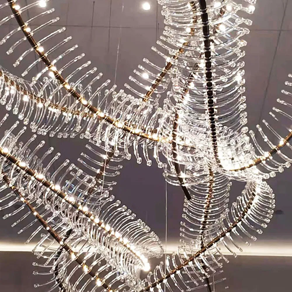 Customized Design Crystal Hotel Modern Luxury Chandelier Pendant Lights for Hotel Villa