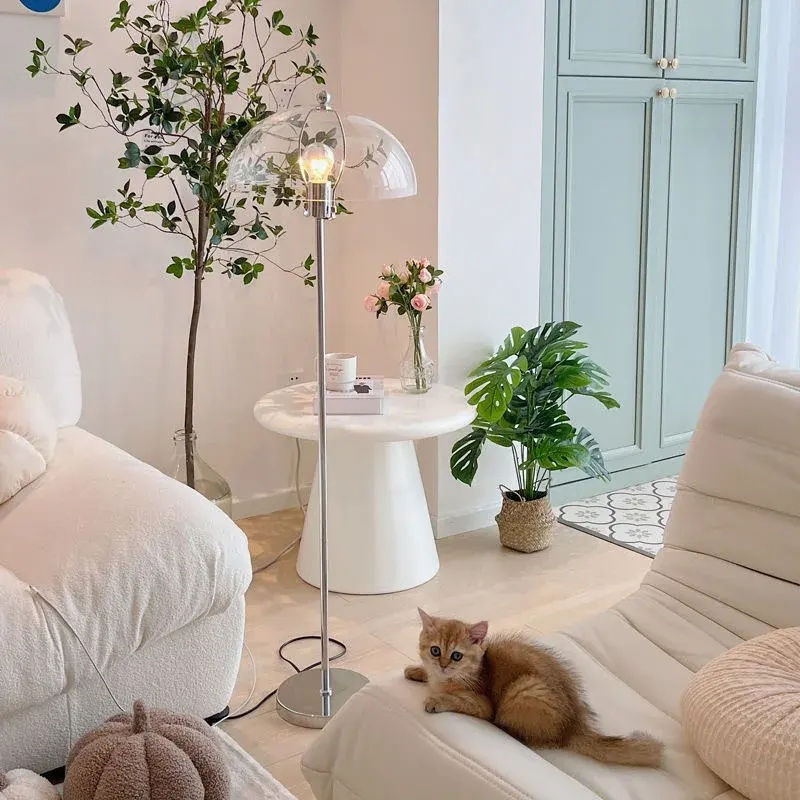 Modern MID-Century Bauhaus Acrylic Floor Lamp, Retro Mushroom Light for Living Room