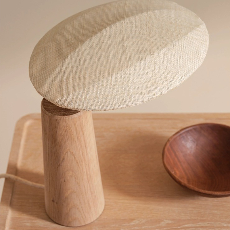 Modern Art Deco Vintage Wood Table Lamp Creative Hotel Bedroom Reading Desk Lamp