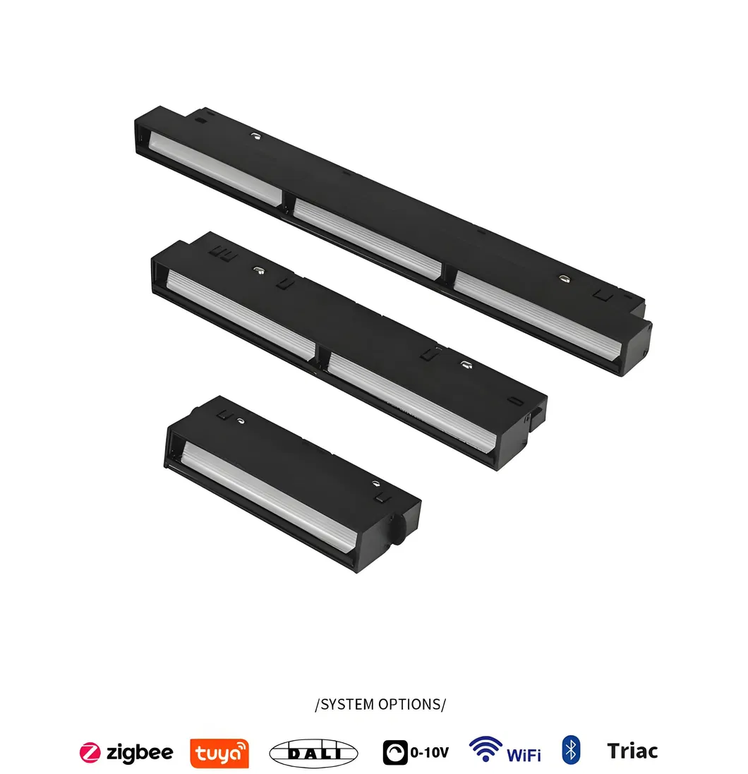 48V Bluetooth-Controlled Magnetic Track Lighting with 12 Heads