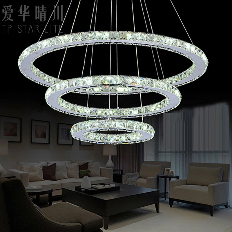 Tpstar Lighting Home Decoration LED Modern Luxury Crystal Large Hotel Lamp Chandelier