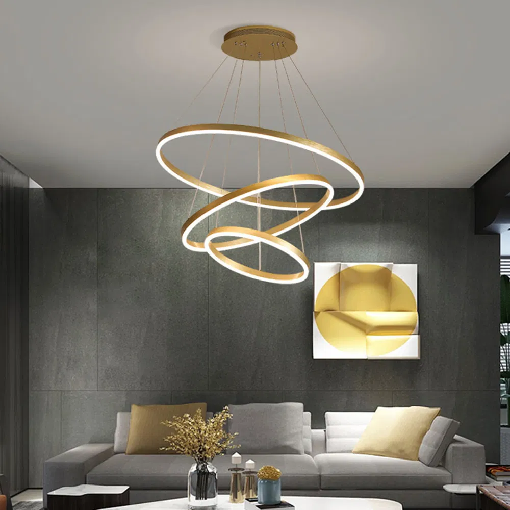 Modern Minimalist Linear LED Chandelier Lighting Bar Restaurant Chandelier Pendant