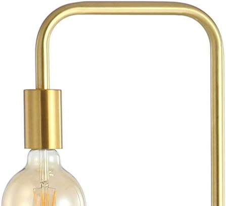 Modern Minimalist MID Century Brass Gold White Marble Base Tall Pole Floor Lamp