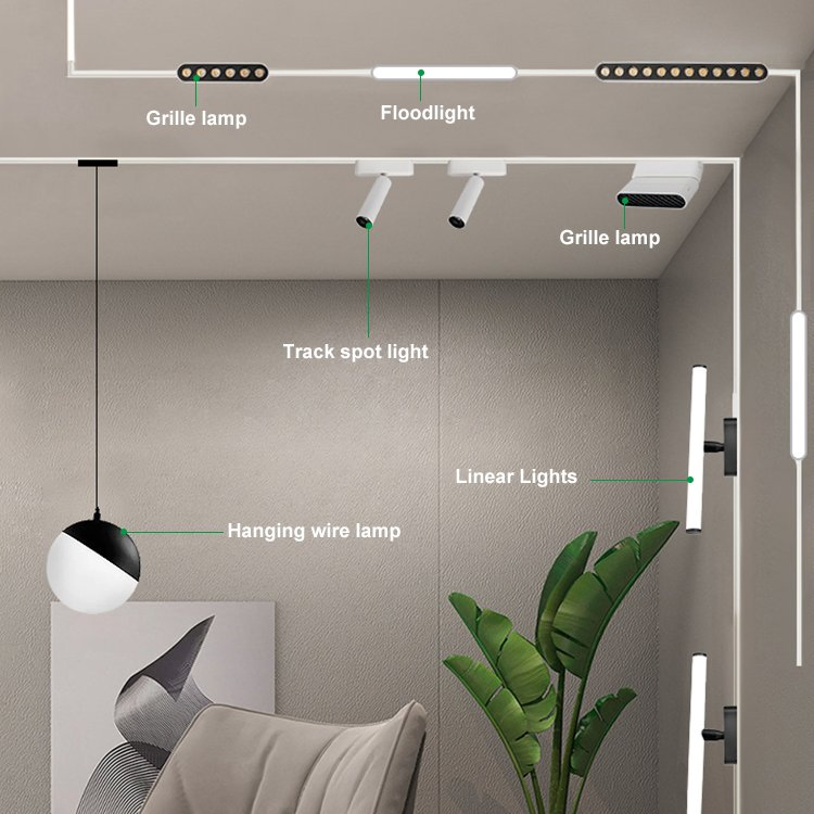 Modern Adjustable Magnetic LED Track Lighting for Stylish Spaces