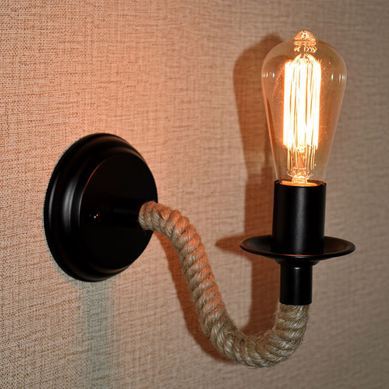 Wall Light Fixture Industrial Retro Rustic Loft Antique Wall Lamp Edison Vintage Pipe Wall Sconce Decorative Fixtures Lighting