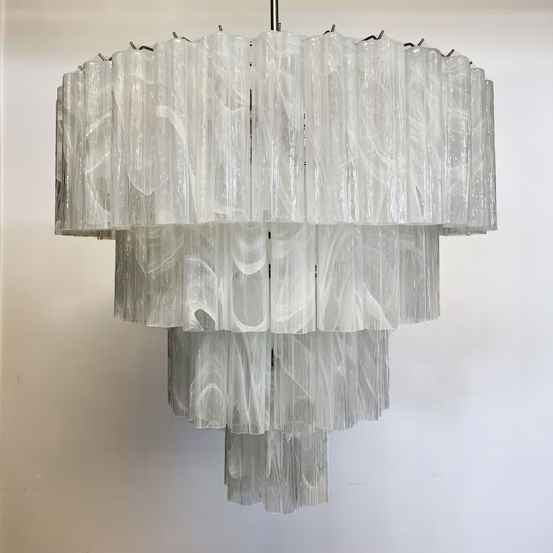 Italy Suspension Lamp Home Decorative Pink Crystal Murano Glass Modern Design Ceiling Chandelier