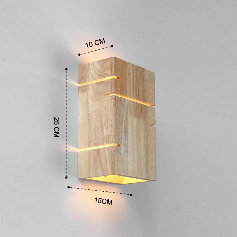 Wooden Vintage Wall Lamp 1