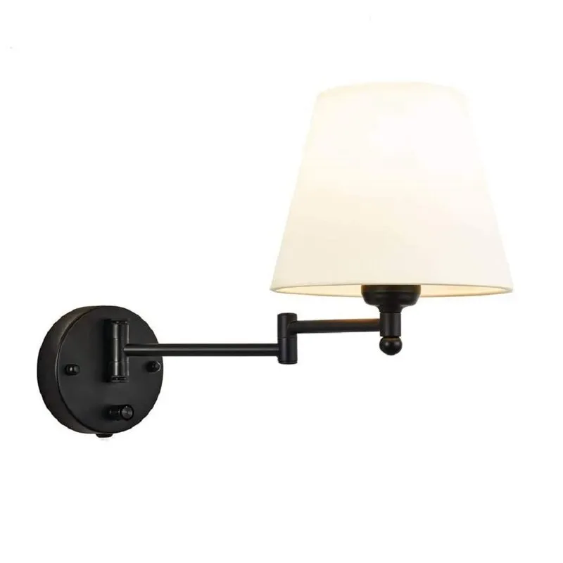 Wall Light Black Swing Arm Wall-Mounted Lamps