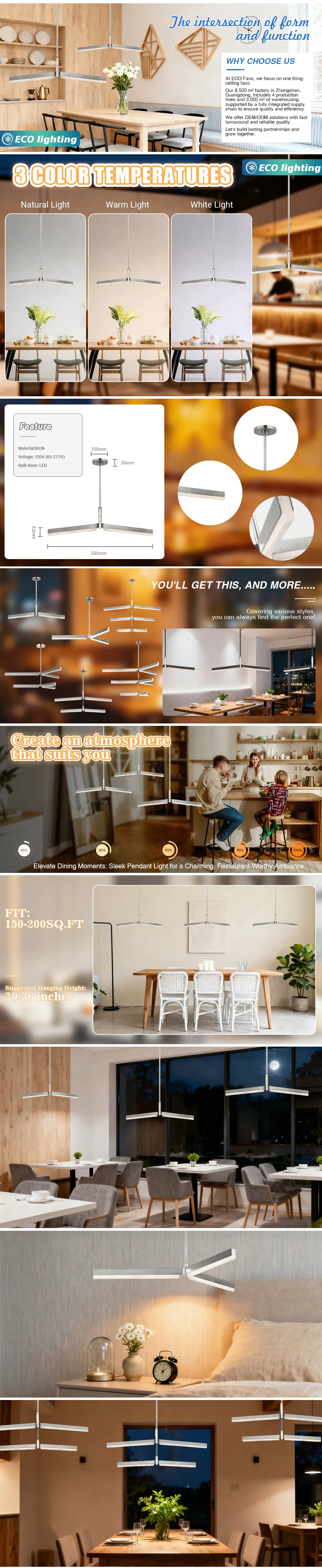 Modern Hanging Lamp for Dining Table Details