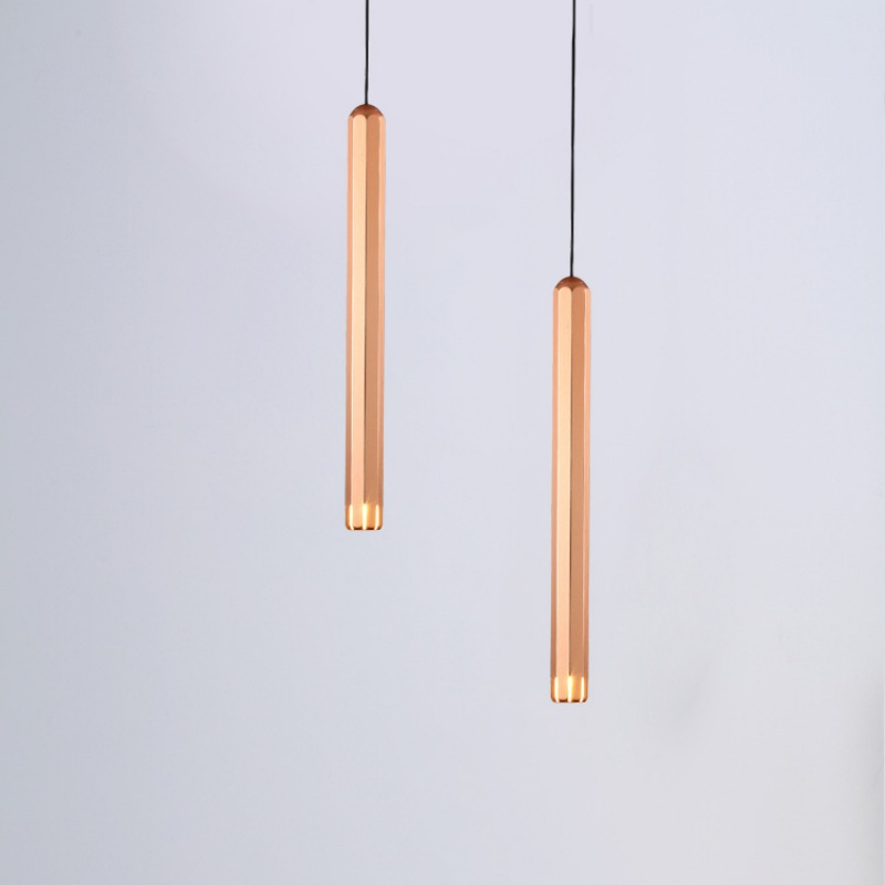 New Design Minimalist Linear Tube LED Pendant Lamp for Restaurant Kitchen Colored Decorative Pendant Light (ZY-D074)