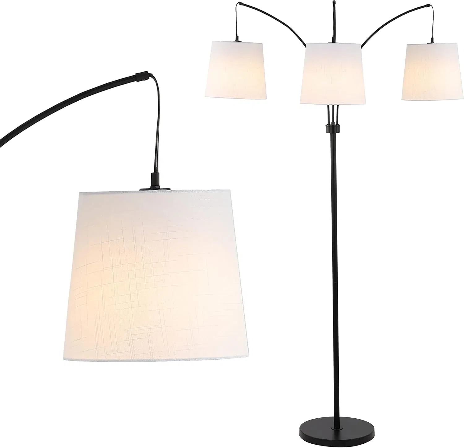 MID Century Modern Head Adjustable Iron LED Arc Contemporary Industrial Standing Floor Lamp