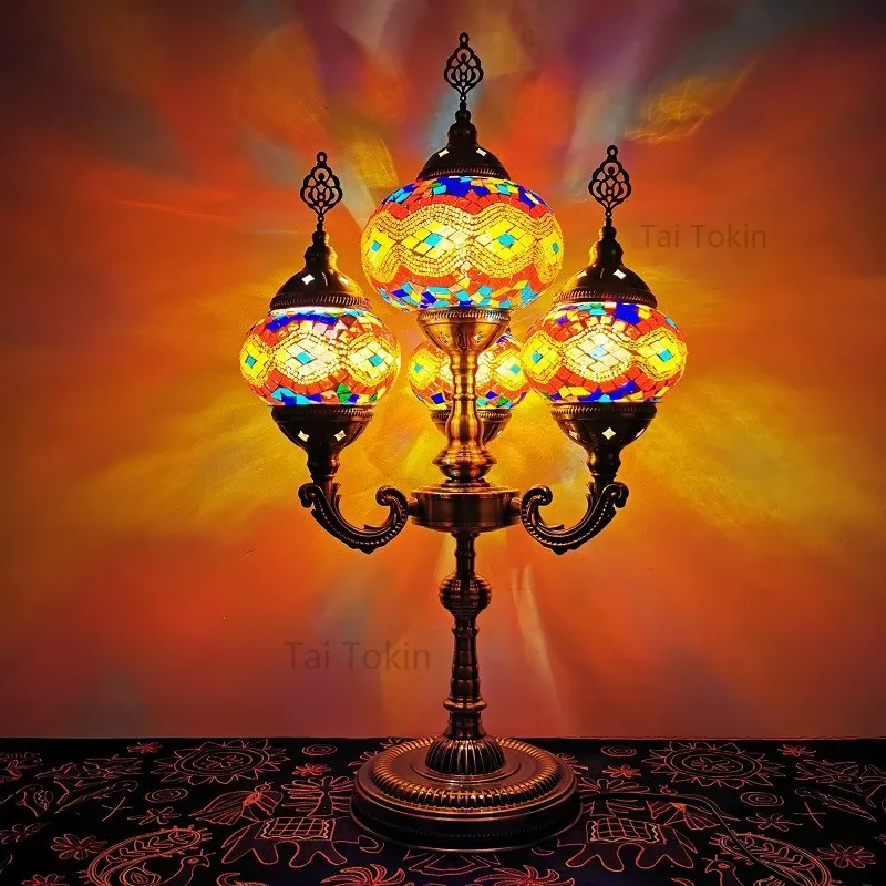 Turkish Mosaic Table Lamp Detail