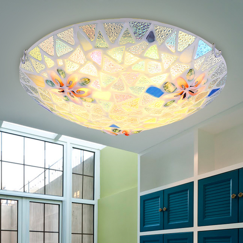 Tiffany Style Semi Flush Mount Ceiling Light Fixtures (WH-TA-11)