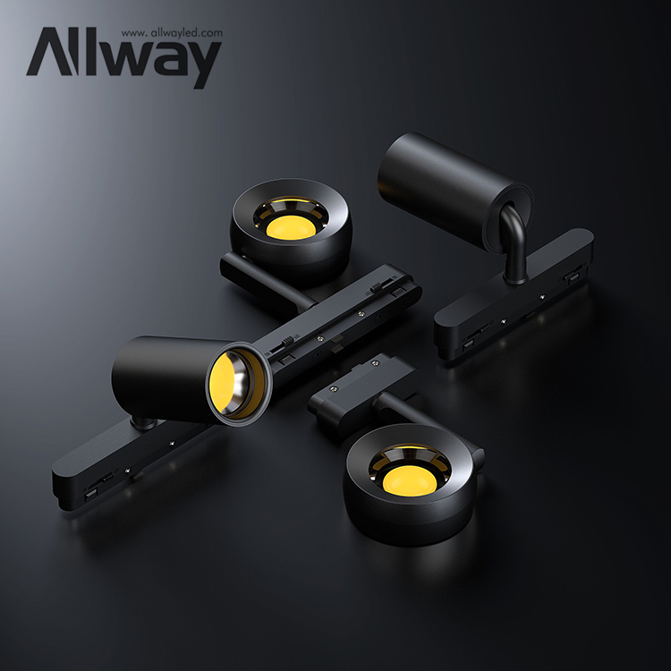 Premium Black Magnetic LED Track Lighting System for Indoor Use