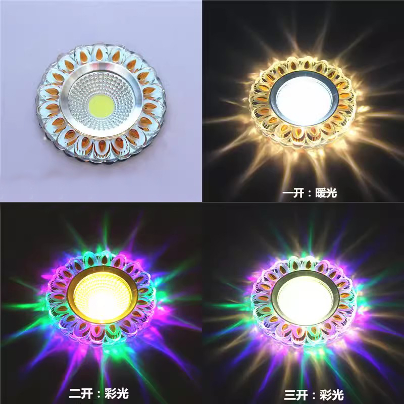 Crystal LED Ceiling Light Fixture Modern Pendant Lamp Semi Flush Mount Crystal Ceiling Lighting for Hallway Staircase Staircase Kitchen Bedroom Dining Room