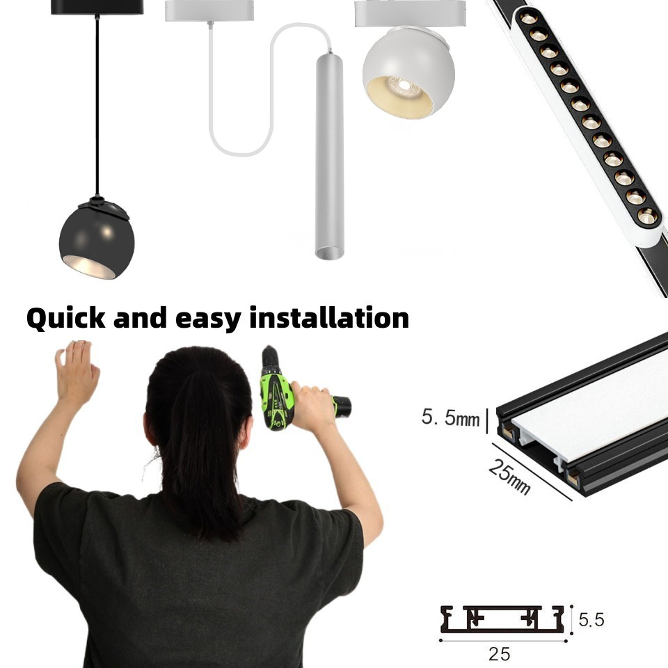 Modern Adjustable Magnetic LED Track Lighting for Stylish Spaces