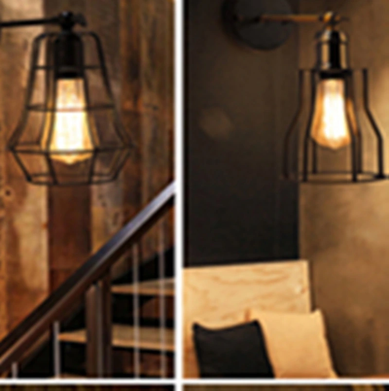 Retro Loft Industrial Wall Lamp Black E27 Vintage Sconces Wall Lamp Industrial Lighting (Wh-VR-14)