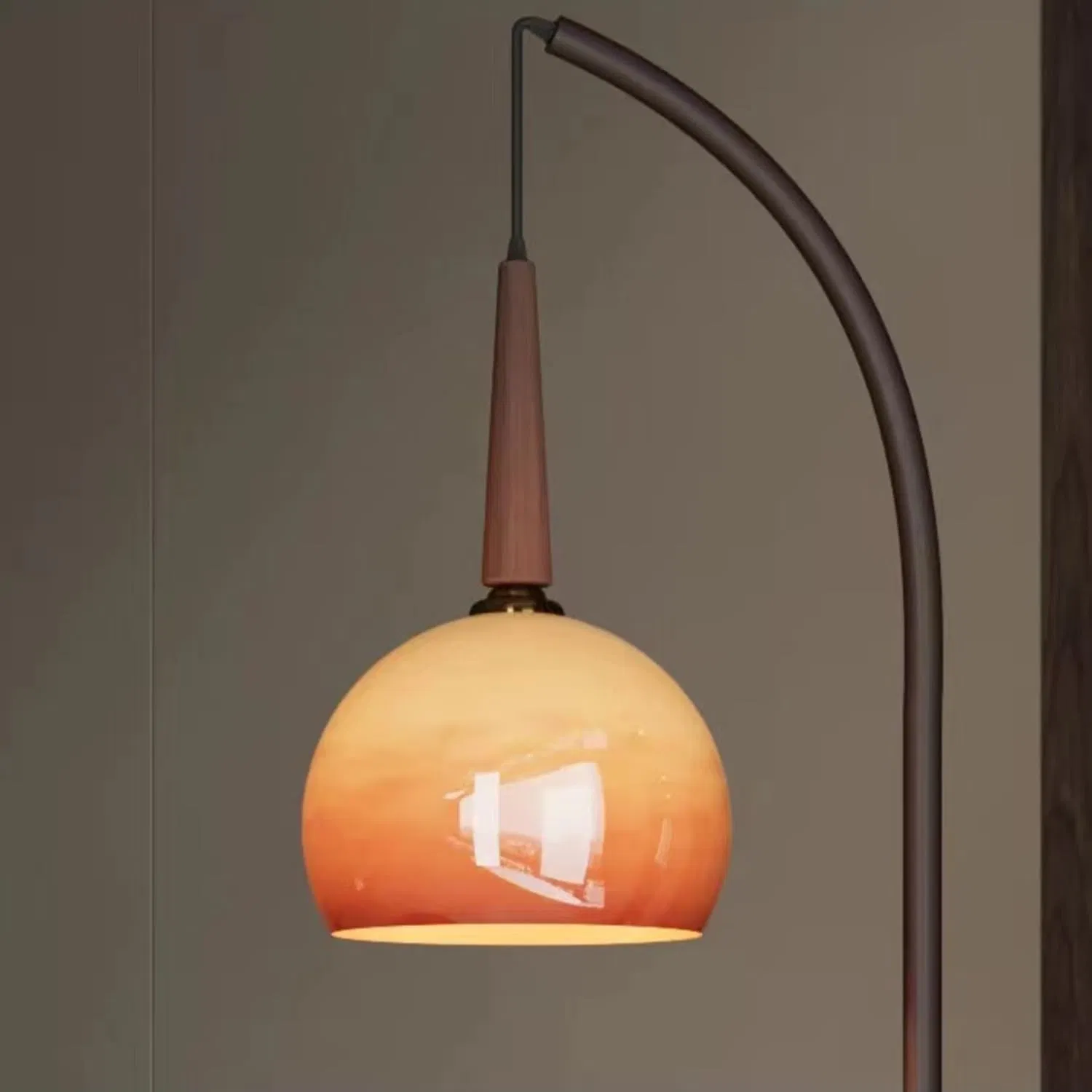 Modern Orange/Living Room/MID Century/Tall Lamps/Tea Table &amp; Storage Bucket/Fishing Standing Floor Lamp