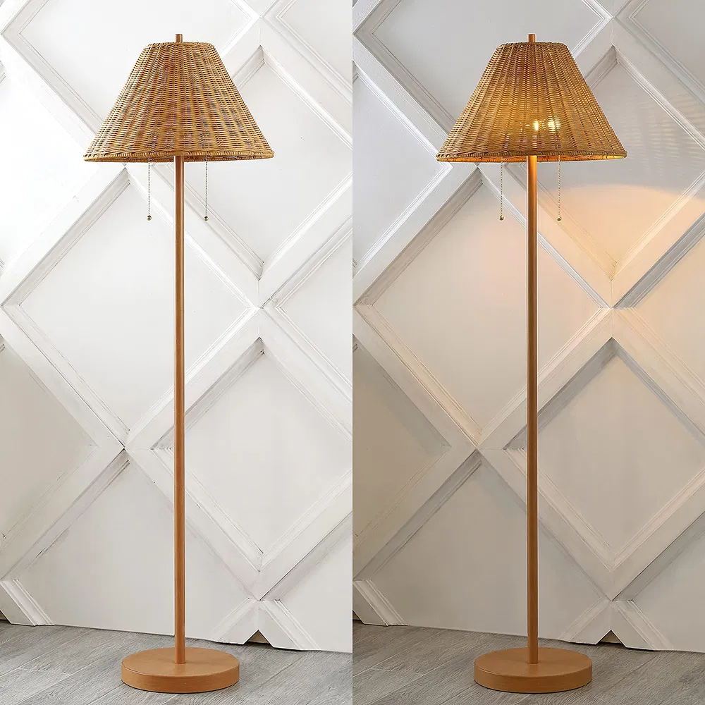 Rattan LED Floor Lamp Detail