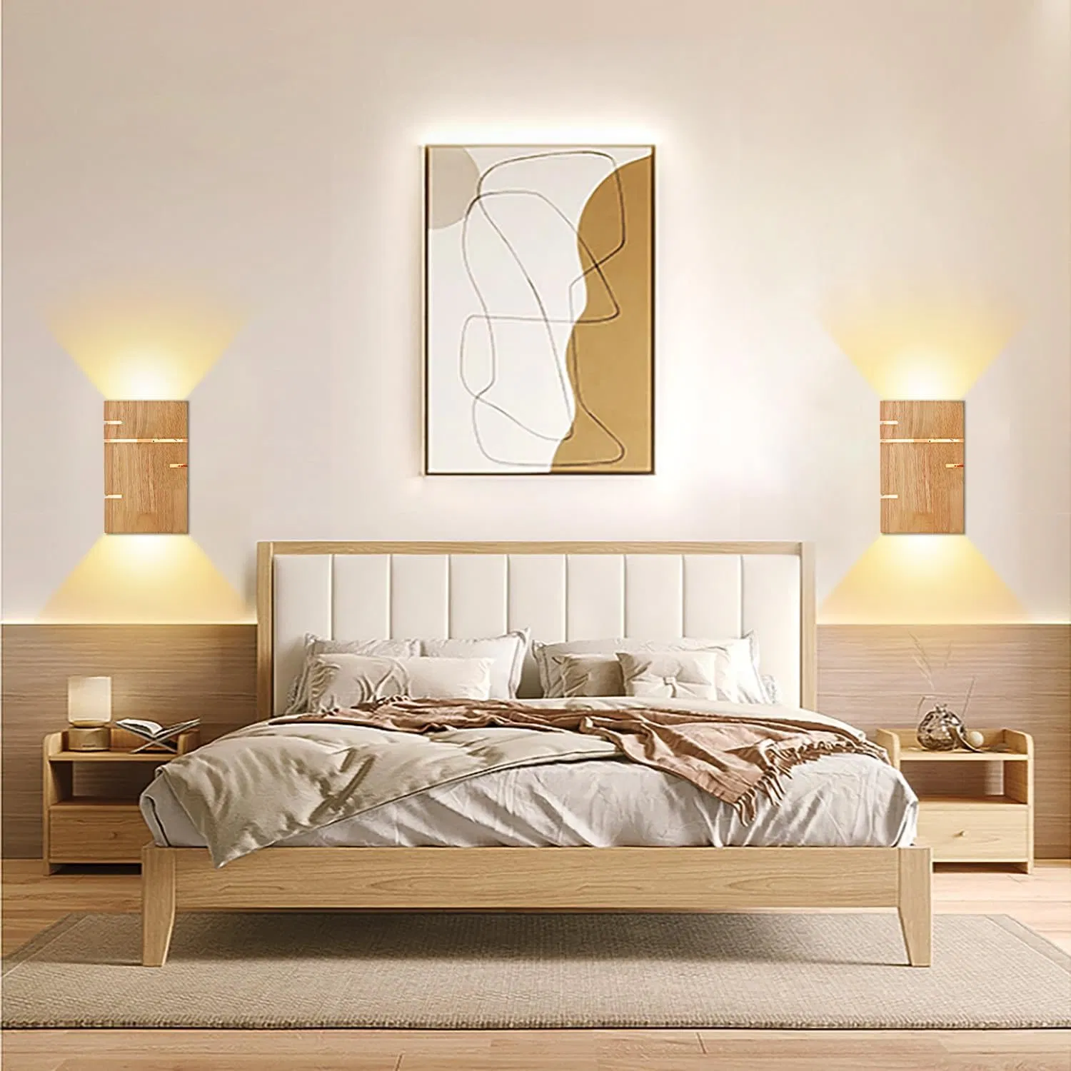 Eco-Friendly Wall Lamp Home Decoration Wooden Vintage Wall Lamp Lights Decoration LED House Lighting Interior